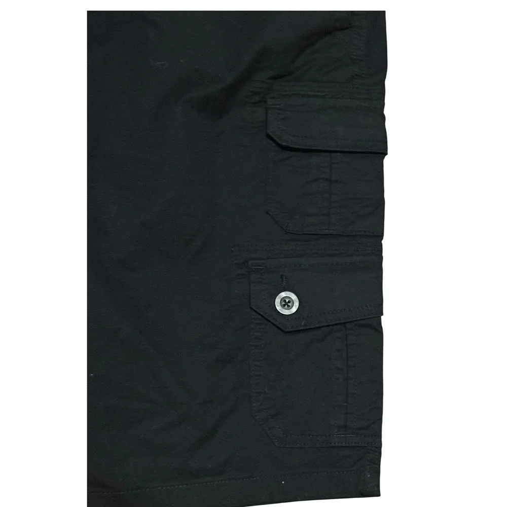 Iron Flex Mens Black Cargo Shorts Sz 38 Multi Pocket Tactical Utility Summer‎ A6